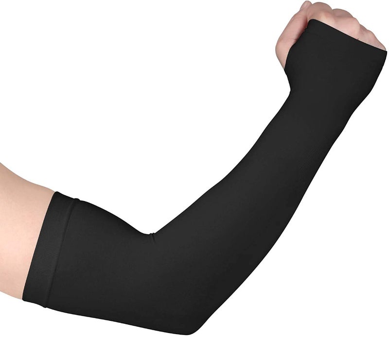 Auto Hub Black Cotton Riding Arm Sleeves for Men & Women-1Pair/Free Size - Image 4