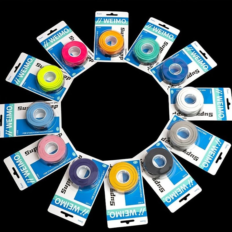 1 Box Of 3pcs Dark Blue Badminton Racket Grip Anti Slip Handle Cover Winding Tape Sweat Absorbent Tennis Racket Accessories - Image 4