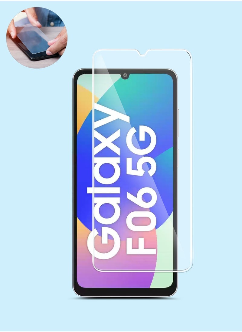 ELTRAZONE Samsung Galaxy F06 5G 2025 / Samsung Galaxy M06 5G 2025 GMAX Premium Series 9H 2.5D Tempered Glass Screen Protector – Full Coverage, Curved Edges, Scratch-Resistant, HD Clarity, Anti-Fingerprint – Clear - Image 1