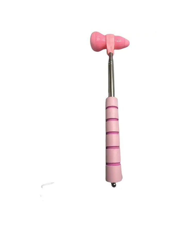 مطرقة تدليك وردية ثنائية الرأس، مدلك إيقاعي مريح محمول باليد - Image 1