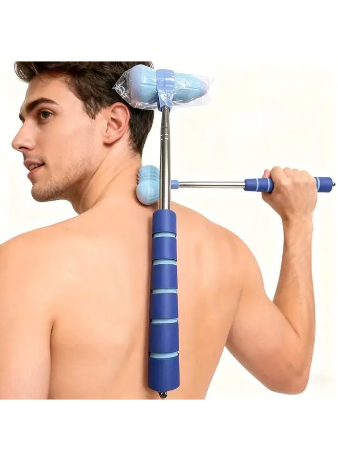 مطرقة تدليك وردية ثنائية الرأس، مدلك إيقاعي مريح محمول باليد - Image 2