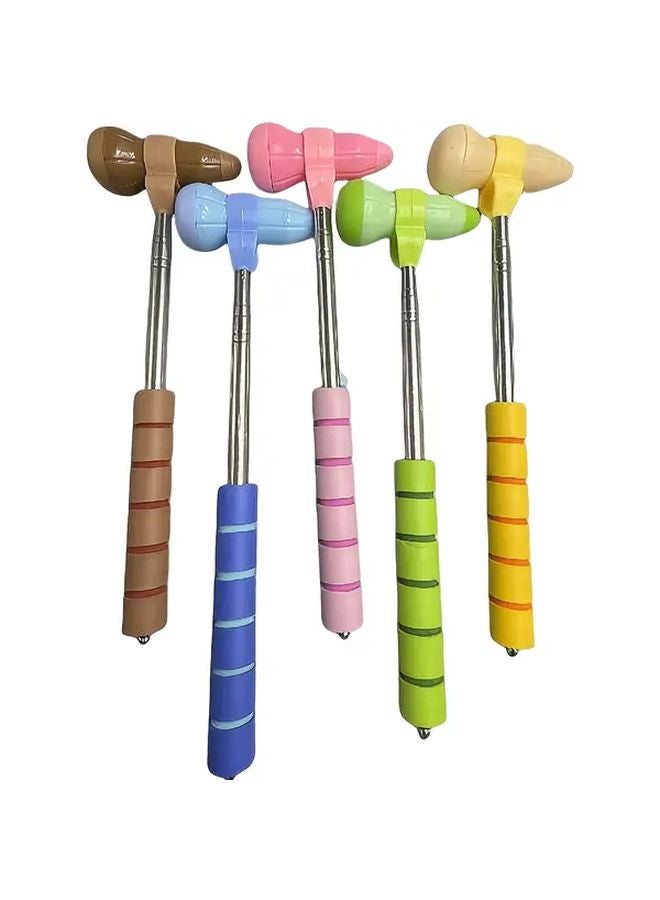 مطرقة تدليك وردية ثنائية الرأس، مدلك إيقاعي مريح محمول باليد - Image 5