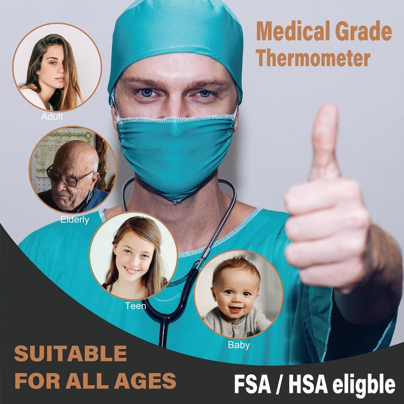 Amplim No-Touch Forehead Thermometer for Adults and Kids, Non-Contact Digital Baby Thermometer for Infants/Newborns. Medical Grade Touchless Temporal Thermometer for Fever, FSA HSA Eligible - Image 3