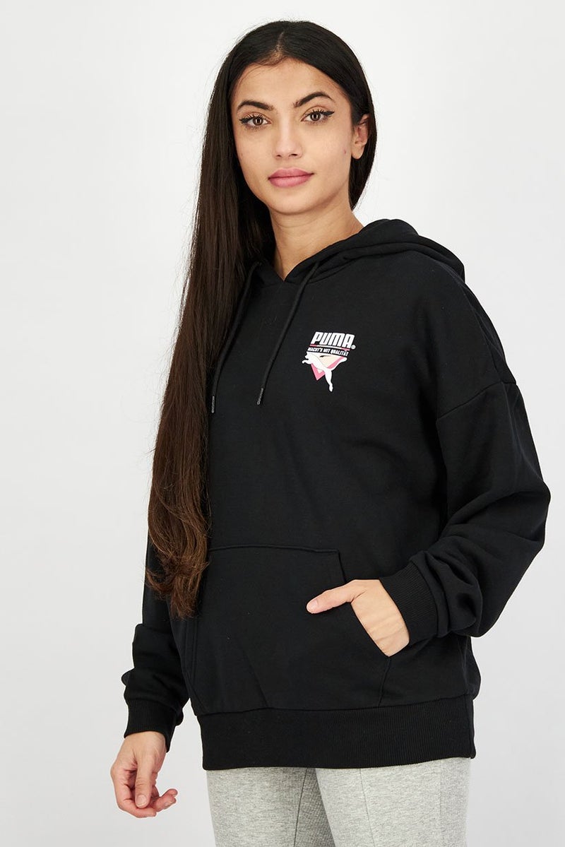 PUMA Women Sportswear Fit Long Sleeve Training Hoodie, Black - Image 3
