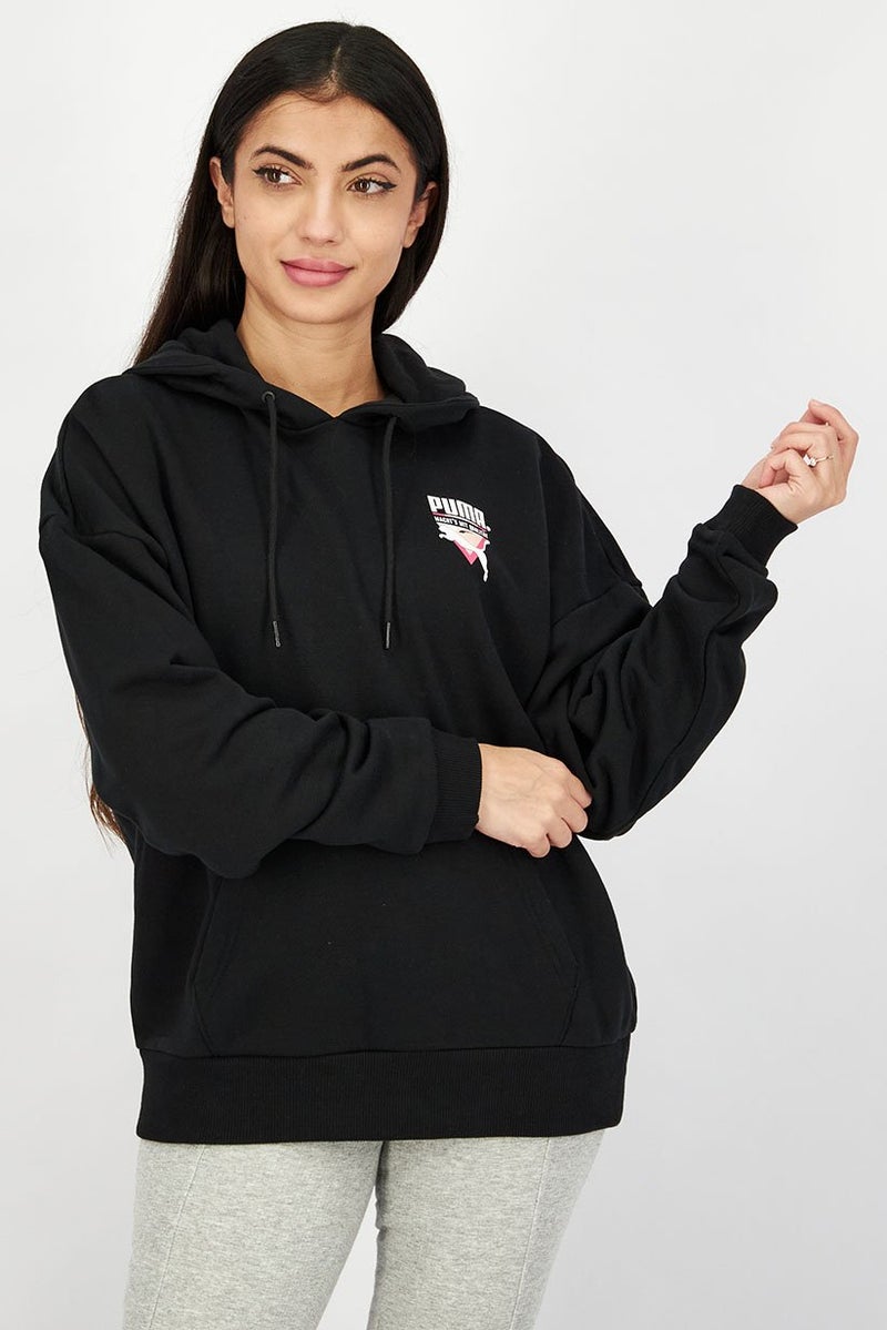 PUMA Women Sportswear Fit Long Sleeve Training Hoodie, Black - Image 1