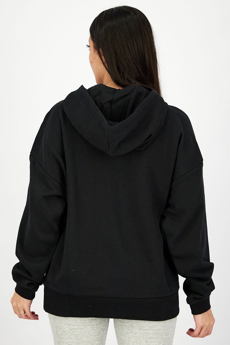 PUMA Women Sportswear Fit Long Sleeve Training Hoodie, Black - Image 4