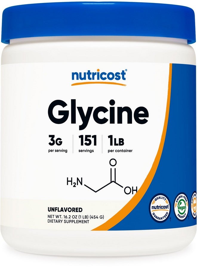 Nutricost Glycine Powder 1lb - Non-GMO, Gluten Free - Image 1