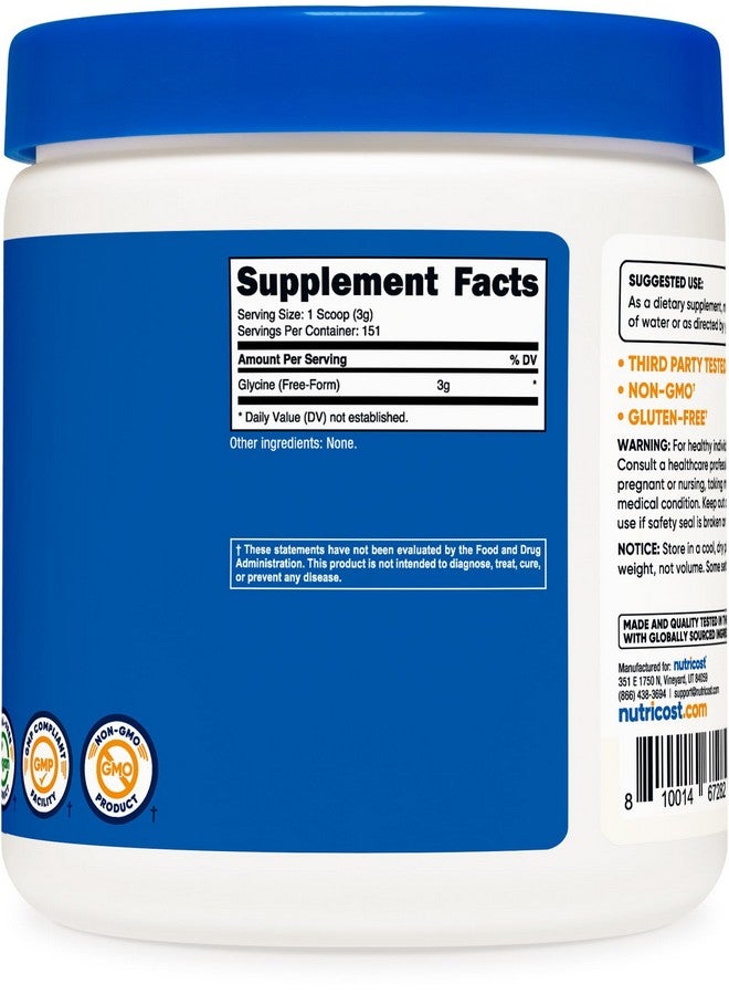 Nutricost Glycine Powder 1lb - Non-GMO, Gluten Free - Image 5