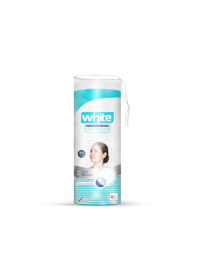 White 80 round cotton pads - Image 1