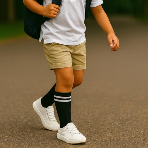 FOOTPRINTS Kids Unisex Organic Cotton & Bamboo Sports Socks | Multicolor | Pack of 3 (9-12 Years) - Image 3