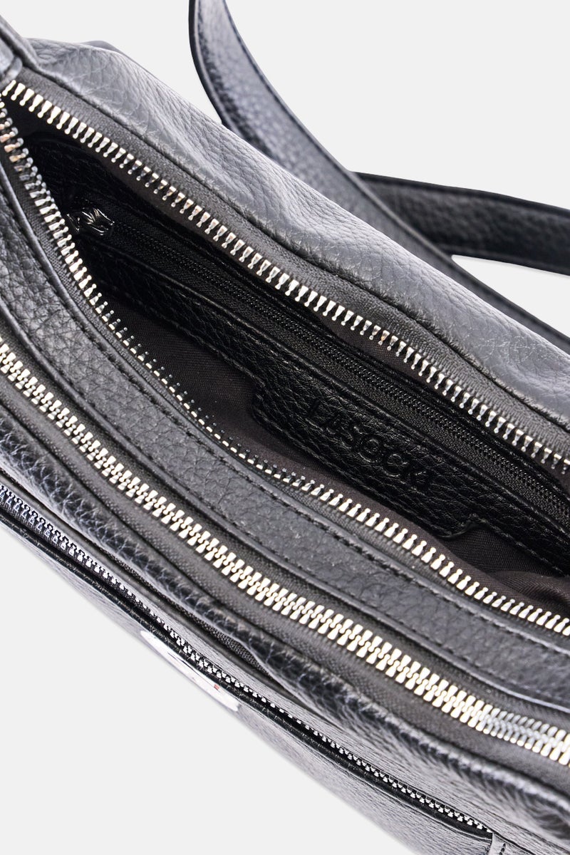 Lasocki Women Brand Logo Cross Body Bag, Black - Image 4