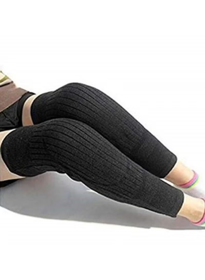 واقيات الركبة للجنسين، دعامات الركبة الشتوية، واقيات الركبة، أكمام تدفئة الساق الشتوية، دعامة الركبة الحرارية المصنوعة من الصوف والكشمير لركوب الدراجات والتزلج والجري، واقي الركبة، دعامة الركبة - Image 4