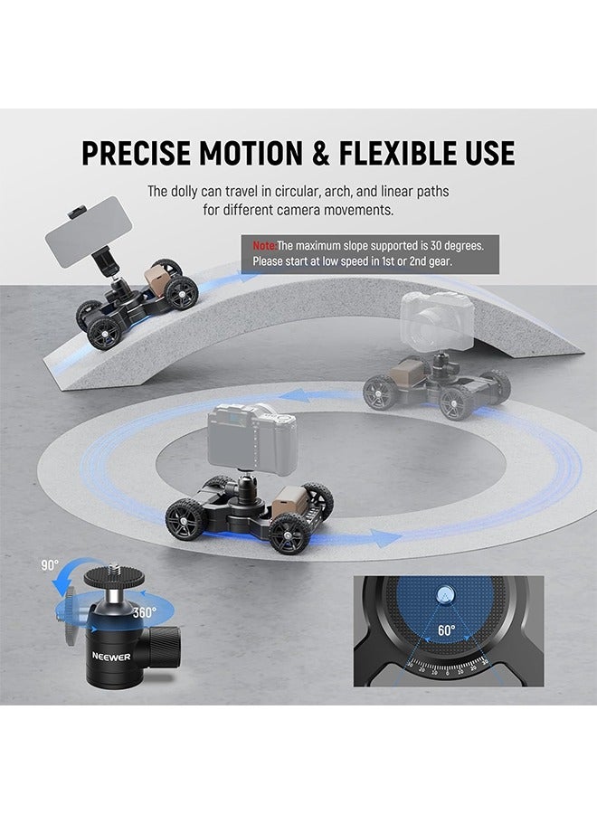 Neewer DL400 Upgraded Motorized Camera Slider Dolly with App Control, Ultra Quiet Powerful Dual Motor Drive, 5H Runtime, Compatible with GoPro iPhone Android Samsung Smartphone DSLR Camera Camcorder  - Image 3