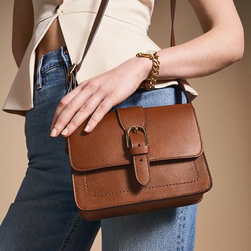 Fossil Zoey Crossbody Bag, Medium Brown - Image 5