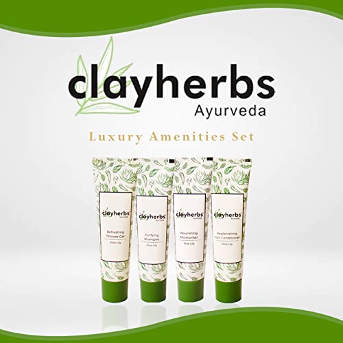 Clayherbs 22ml | 25pc Each (Pack-100) Bulk Hotel Amenities Toileties For Hospitality Travel Size Mini Shampoo,Conditioner Shower Gel Moisturizer Cream for Guest | - Image 4