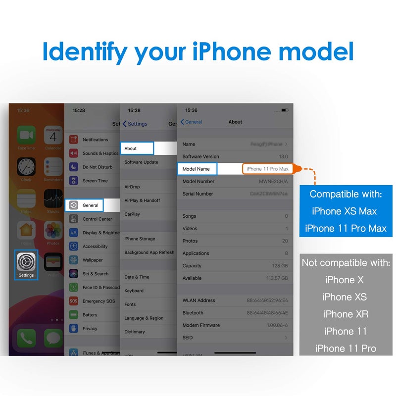 JETech Privacy Screen Protector for iPhone 11 Pro Max and iPhone Xs Max 6.5-Inch, Anti Spy Tempered Glass Film, 2-Pack - Image 2