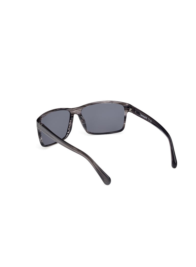 Timberland نظارات شمسية رجالية مستطيلة بإطار كامل Tb0003201R64 - Image 3