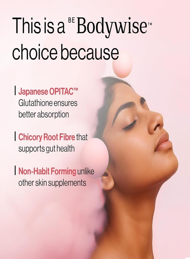 Be Bodywise Biotin Hair Gummies & Glutathione Gummies Combo | For Glowing Skin & Stronger Hair | With Zinc, Multivitamins & Chicory Root | Naturally Sweetened | 30 Gummies Each - Image 4