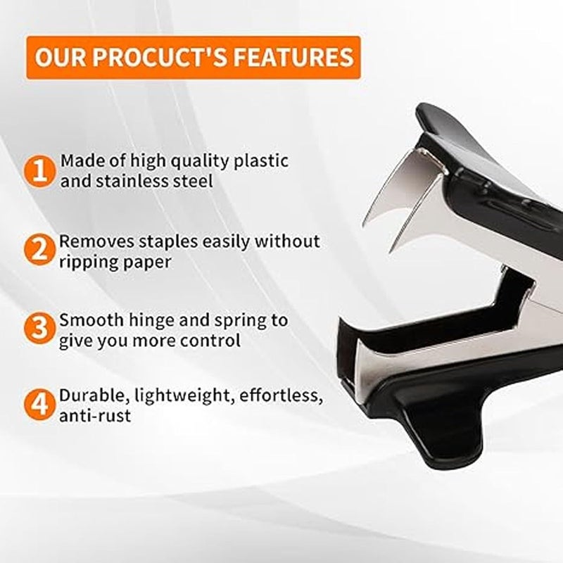 Staple Remover – 3 Pack Staple Remover Set with Durable Steel Jaw, Lightweight and Easy to Use, Small Nail Puller and Binding Supplies for Office, School, Home (Multicolor) - Image 5