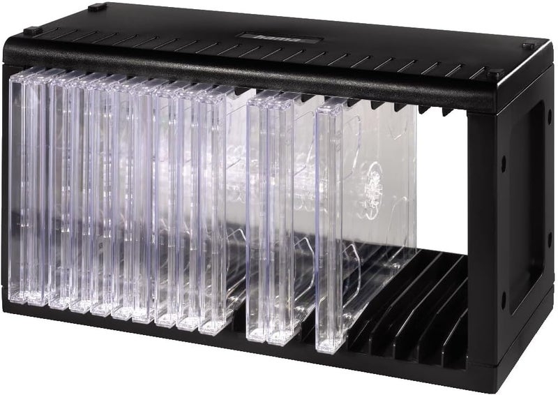 Hama CD Rack for 20 CDs | CD Storage for Hanging or Standing, Space-Saving, Small CD Stand, for the Office or Any Room | Black - Image 4