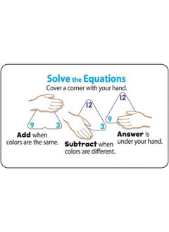Trend Enterprises Trend Enterprises: Three-Corner Addition and Subtraction Flash Cards, Interactive Self-Checking Cards, Exciting Way for Everyone to Learn, 48 Two-Sided Cards Included, Ages 6 and Up  - Image 3
