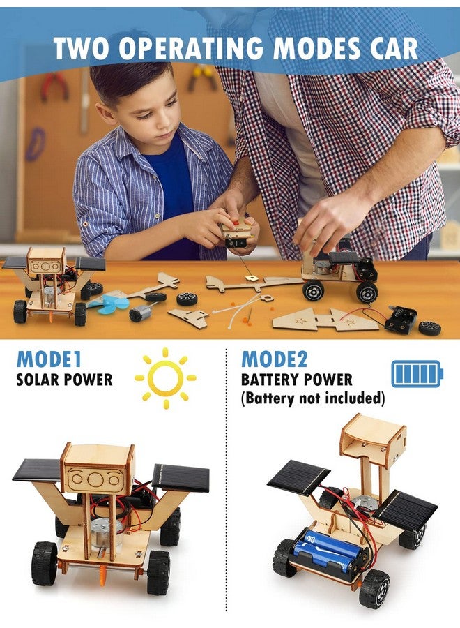 Poraxy Stem Model Car Kits, Toys For Boys Age 8-12, 5 In 1 Kids Wood Building Kit 8-10, 3D Wooden Puzzles, Educational Science Crafts Kits, Birthday Gifts For 8 9 10 11 12 13 14 Years Old Boys - Image 2