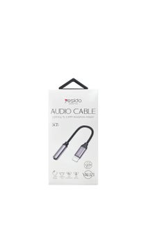 Yesido Audio Cable AUX 3.5MM Lightning To Headphone Adapter Black  - Image 3