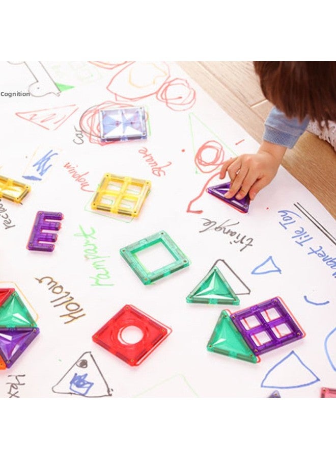 Track Toys Early Education NT Kidsren's Pipe Magnetic Building Blocks Transparent Magnetic Sheets ML-Color:[dark Color] 29P Magnetic Sheet-Specifications:Default  - Image 3