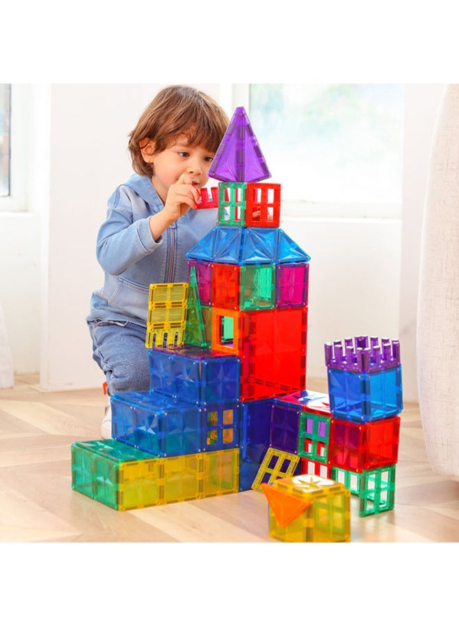 Track Toys Early Education NT Kidsren's Pipe Magnetic Building Blocks Transparent Magnetic Sheets ML-Color:[dark Color] 29P Magnetic Sheet-Specifications:Default  - Image 5