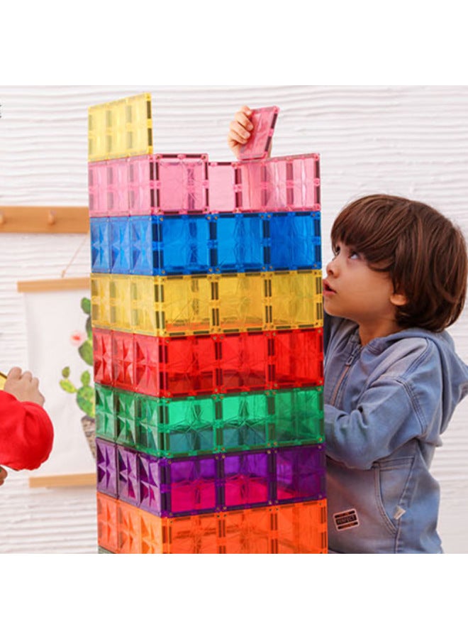 Track Toys Early Education NT Kidsren's Pipe Magnetic Building Blocks Transparent Magnetic Sheets ML-Color:[dark Color] 29P Magnetic Sheet-Specifications:Default  - Image 4