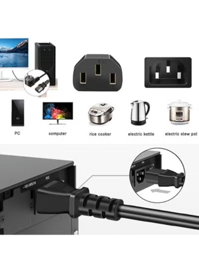 Power Cable 3-Pin – Durable & Safe Euro Plug – 1.2m Long for Daily Use - Image 3