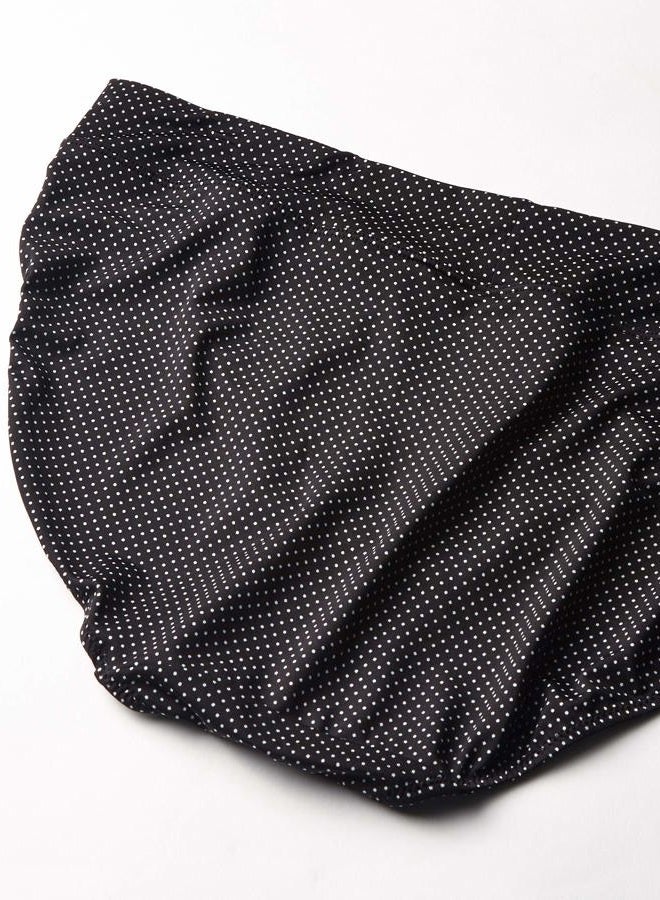 Warner's Women's Blissful Benefits Dig-Free Comfort Waistband Microfiber Hi-Cut 3-Pack 5138w, Black White Pindot Print/White/Smoked Pearl, XXL - Image 2