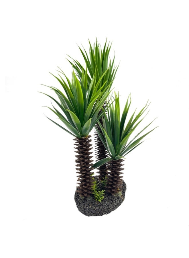 Aquarium Decorations Lifelike Plastic Decor Fish Tank Plants,Used for Household and Office Aquarium Simulation Plastic Hydroponic Plants 25CM