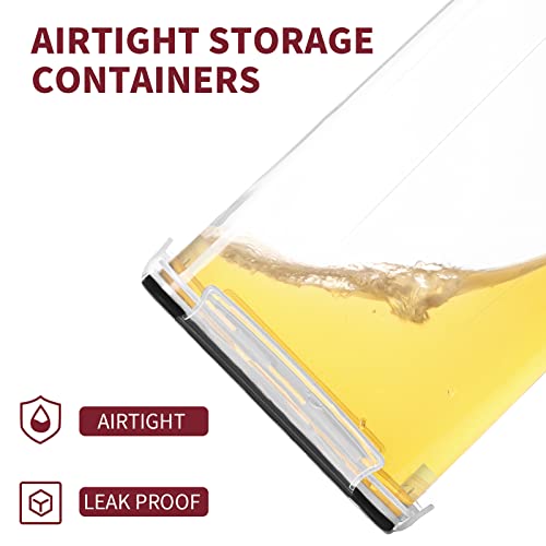 PRAKI Large Airtight Food Storage Containers with Lids, 10PCS Plastic Cereal Storage Containers, Kitchen & Pantry Organizers and Storage for Sugar, Flour, Baking Supplies with Lables & Mark - Image 4