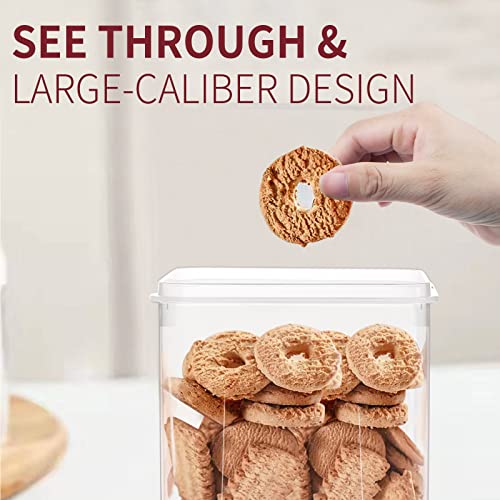 PRAKI Large Airtight Food Storage Containers with Lids, 10PCS Plastic Cereal Storage Containers, Kitchen & Pantry Organizers and Storage for Sugar, Flour, Baking Supplies with Lables & Mark - Image 5