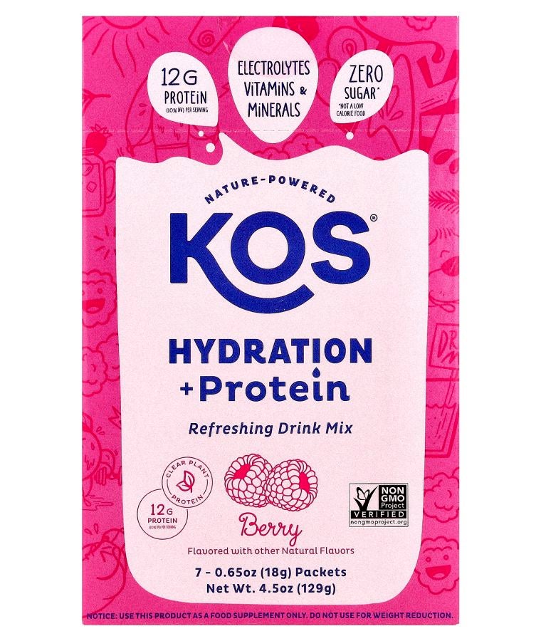 Hydration + Protein Refreshing Drink Mix Berry 7 Packets 0.65 oz (18 g) Each