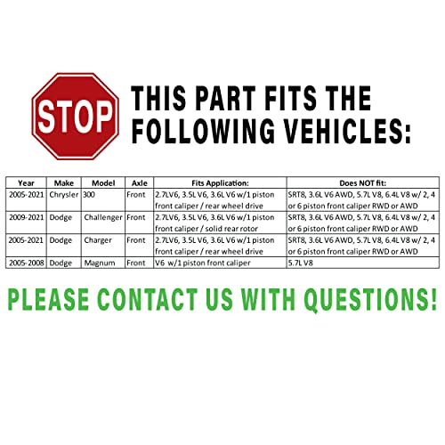 Goodyear Anti Ox Polished Front Brake Kits Rotors & Ceramic Pads For Chrysler,Dodge & More PRK40657F - Image 2