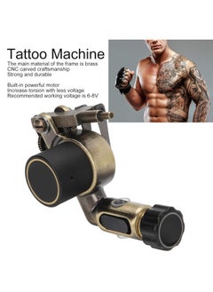 klarako Rotary Tattoo Machine, Professional Brass Motor Tattoo Machine Liner Shader CNC Carved Tattoo Machine RCA Interface  - Image 4