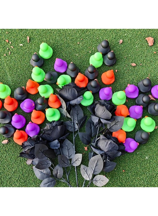 33 Halloween Rubber Ducks 2 Inch Orange Green Black Purple Novelty Gag Toys - Image 4