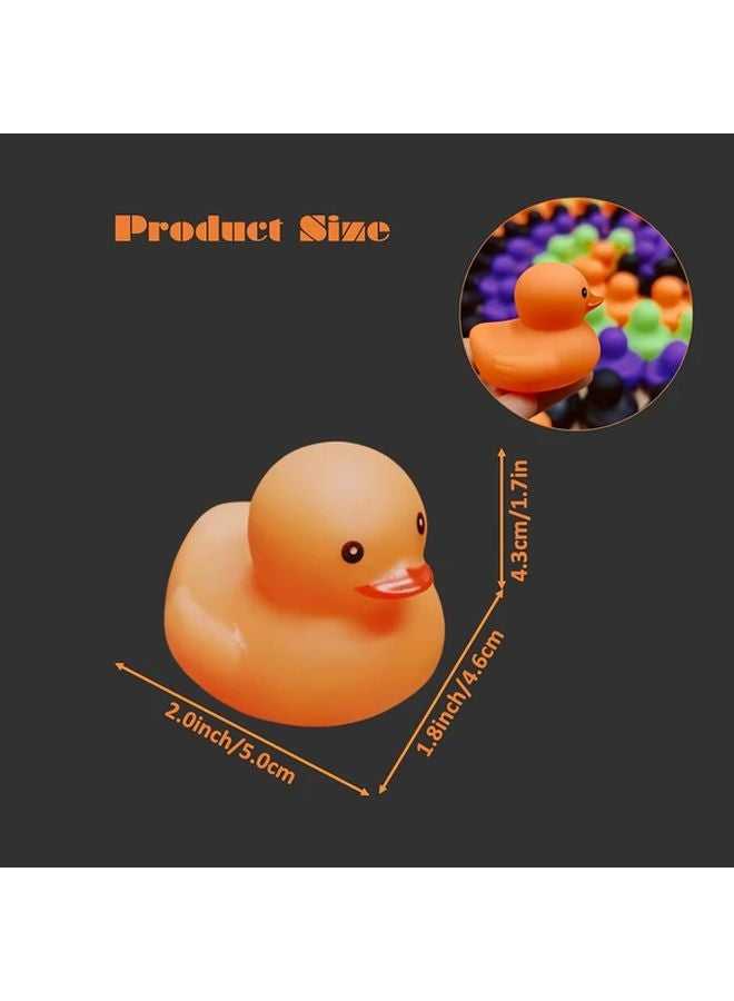 33 Halloween Rubber Ducks 2 Inch Orange Green Black Purple Novelty Gag Toys - Image 3
