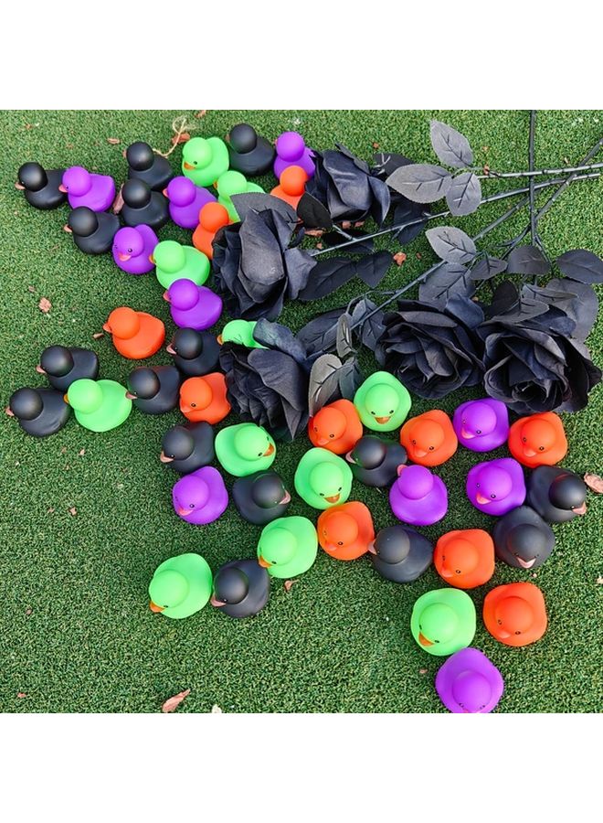 33 Halloween Rubber Ducks 2 Inch Orange Green Black Purple Novelty Gag Toys - Image 5