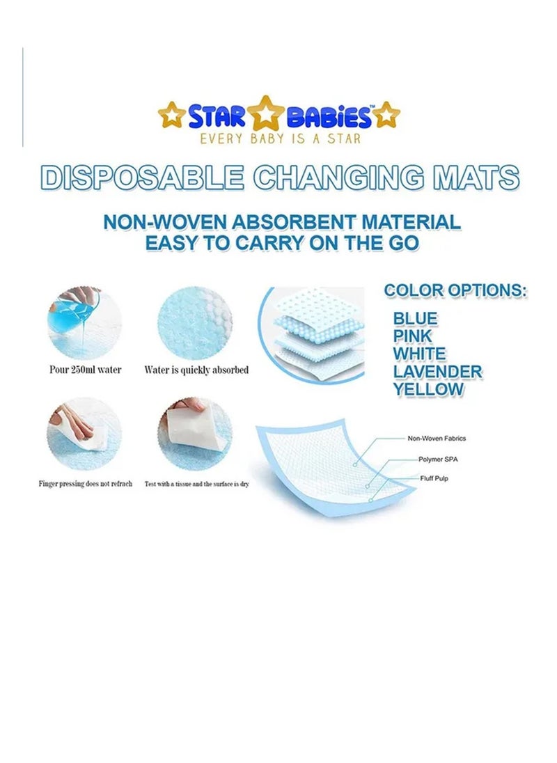 A TO Z A to Z - Disposable Changing Mat size (45cm x 60cm) Large- Premium Quality for Baby Soft Ultra Absorbent Waterproof - Pack of 130 - White  - Image 3