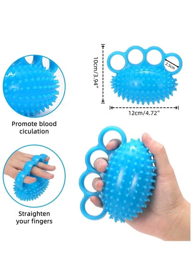 واي جيه منشط قوة قبضة اليد، كرة تمارين الأصابع ومنشطات اليد لتقوية القوة، تقوية القبضة، تحسين المرونة، كرة علاج اليد لشد اليد والتعافي زرقاء - Image 2