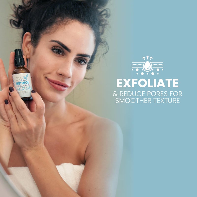 Eva Naturals Retinol + Squalane Serum â€“ Anti Aging Face Serum for Wrinkles, Collagen Boost, Eye & Night Use â€“ Retinoid Skin Care for Acne, Pores, Dark Spots & Sensitive Skin - Image 5