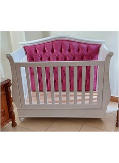 Generic babycotwhite & fushia fabrics  - Image 1