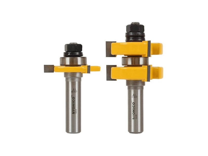 Yonico Router Bits Tongue & Groove Set 1-1/4-Inch 2 Bit 1/2-Inch Shank 15222 - Image 1