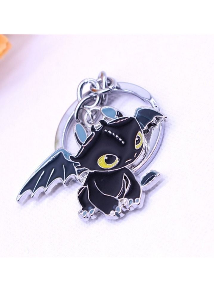 2pcs Night Fury Light Fury Toothless Animal Pendant Keychain - Image 3