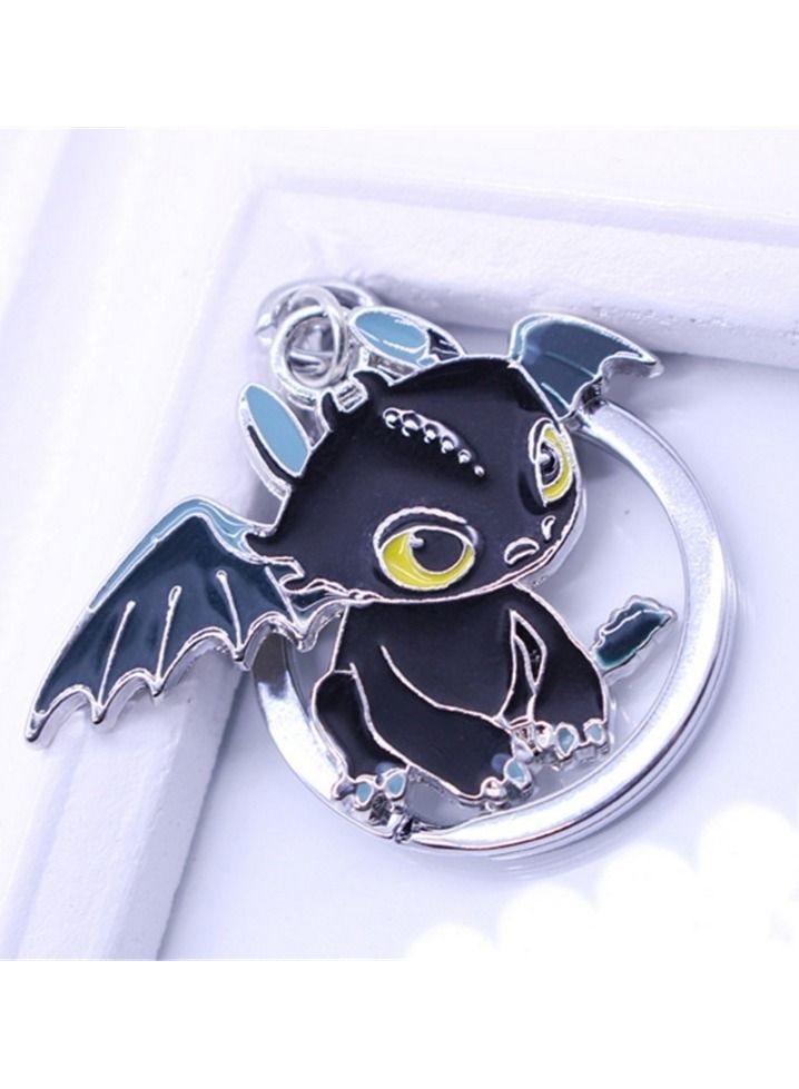2pcs Night Fury Light Fury Toothless Animal Pendant Keychain - Image 4