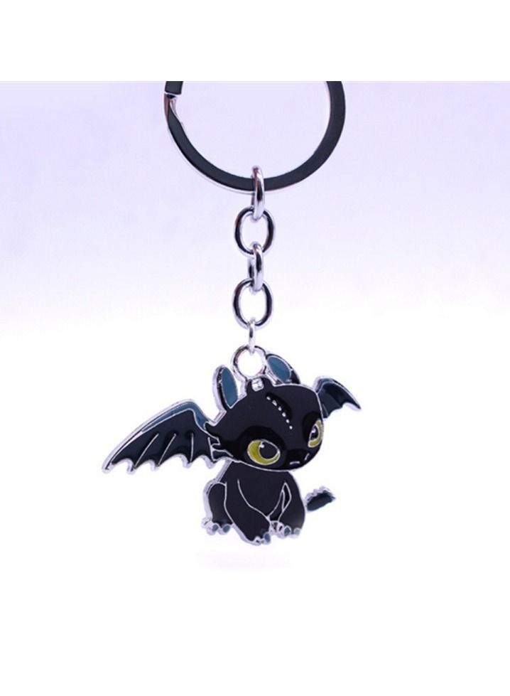 2pcs Night Fury Light Fury Toothless Animal Pendant Keychain - Image 2