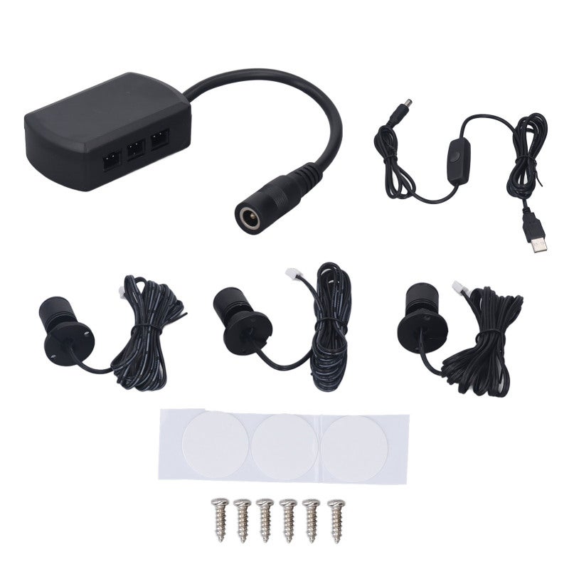 Mini LED Spotlights 6.6 Ft Black USB Powered - Dimmable Compact Design Showcase Lights for Home Interior Decor, Art Displays, Cabinets and Jewelry Showcases - Image 3